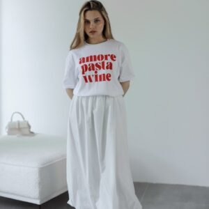 Спідниця міді жіноча балон біла
